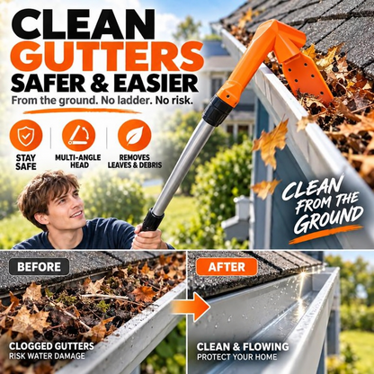 ⏰ LIMITED‑TIME 50% OFF! 🔧 No-Climb Gutter Cleaning Tool
