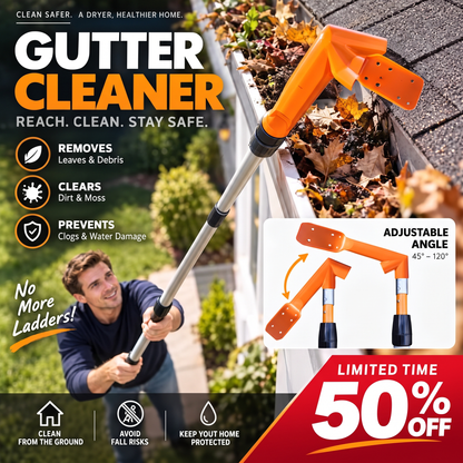 ⏰ LIMITED‑TIME 50% OFF! 🔧 No-Climb Gutter Cleaning Tool