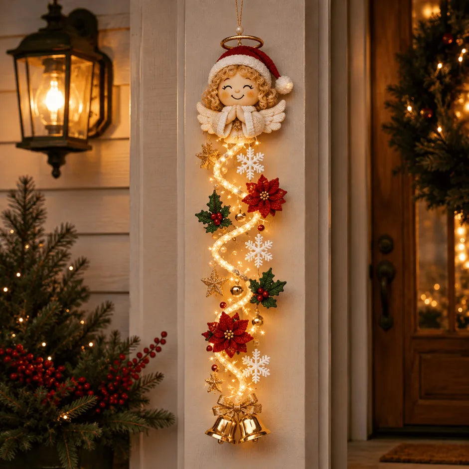 ⏳ Last Day 50% OFF – 🎄MerryCascade™ Glowing Christmas Door Hanger | 6 Festive Designs✨(📦Buy 2 Sets, Get FREE Shipping)