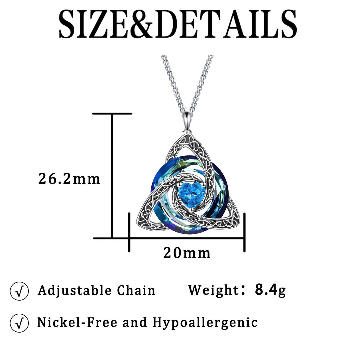 ✨Birthstone Celtic Knot Necklace for Women