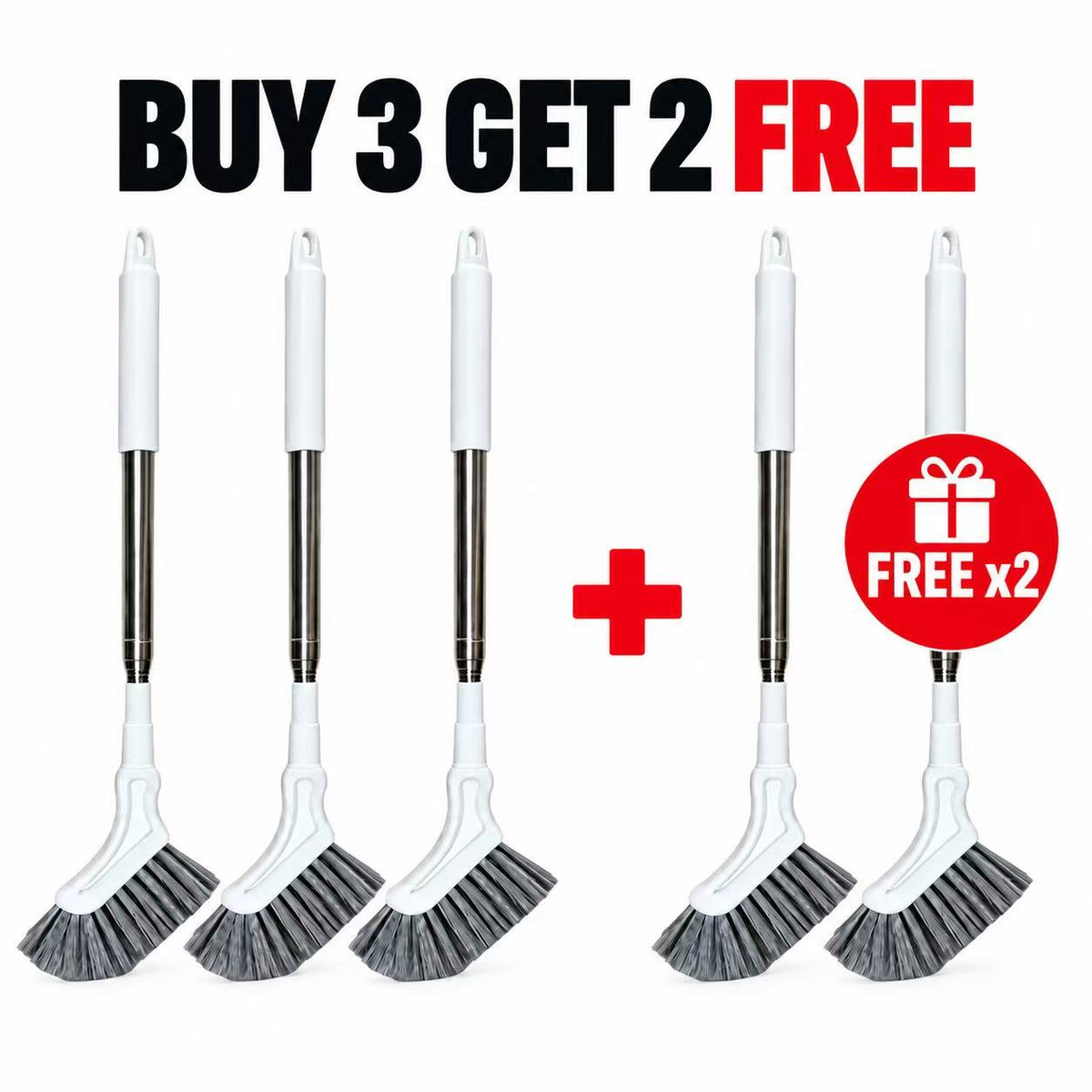Multifunctional Extendable Long Handle Floor Scrub Brush