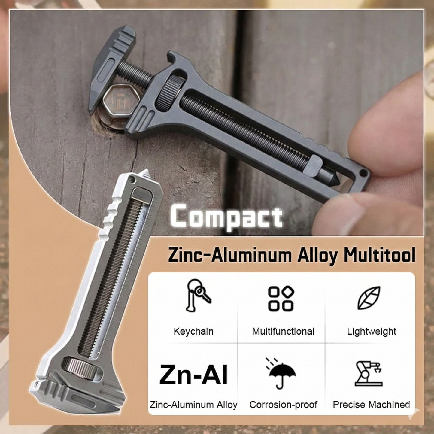Z-Apex Tactical EDC Spanner | High-Density Alloy Multi-Tool
