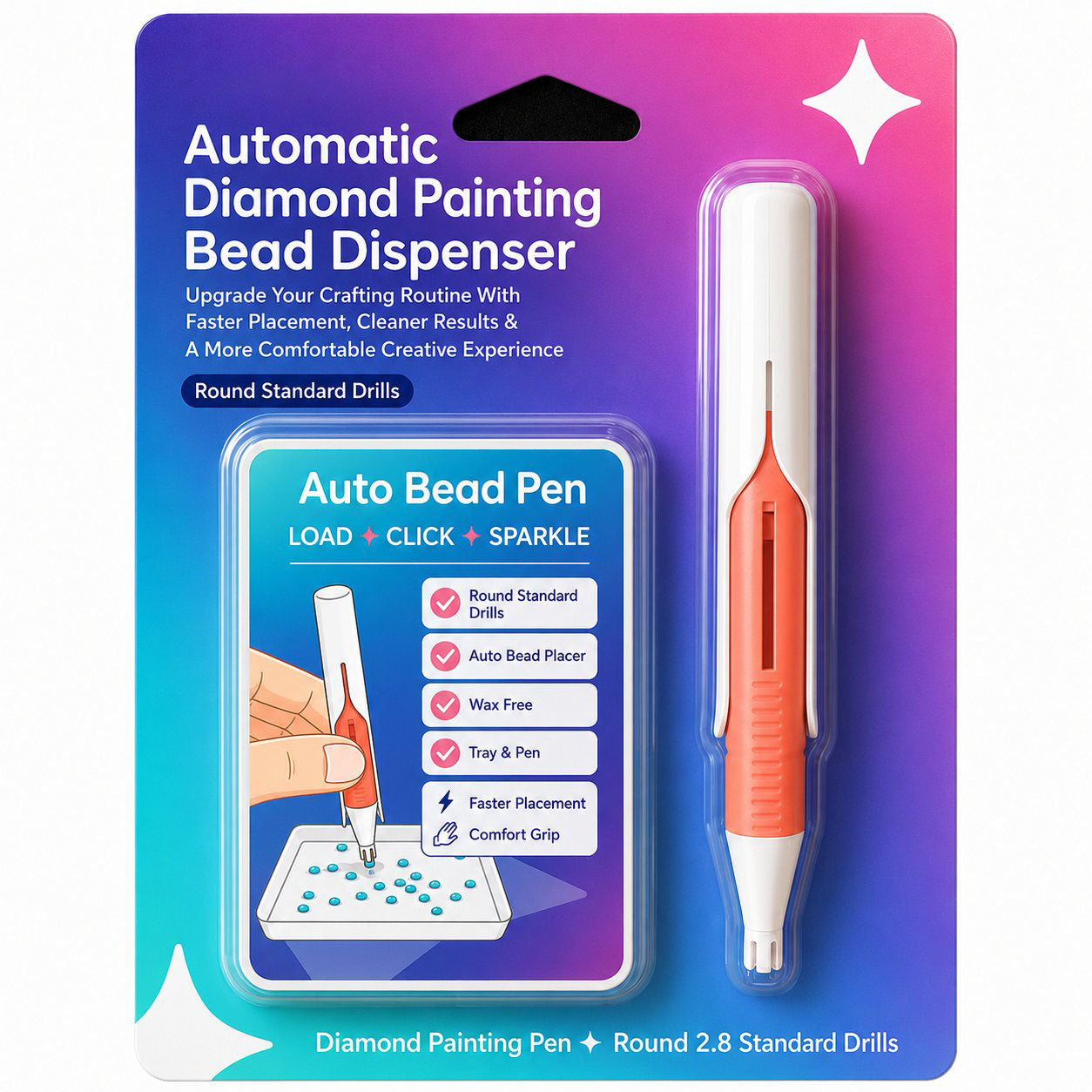 💎Automatic Diamond Painting Bead Dispenser(📦Buy 2 Sets, Get FREE Shipping)