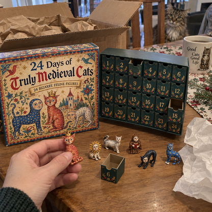 🐱🏰24 Days of Ugly Medieval Cats Advent Calendar(📦Buy 2 Sets, Get FREE Shipping)