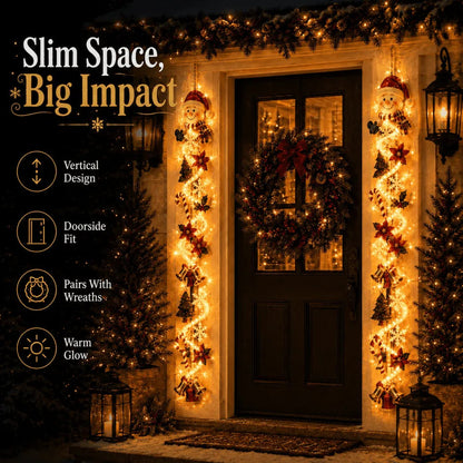 ⏳ Last Day 50% OFF – 🎄MerryCascade™ Glowing Christmas Door Hanger | 6 Festive Designs✨(📦Buy 2 Sets, Get FREE Shipping)