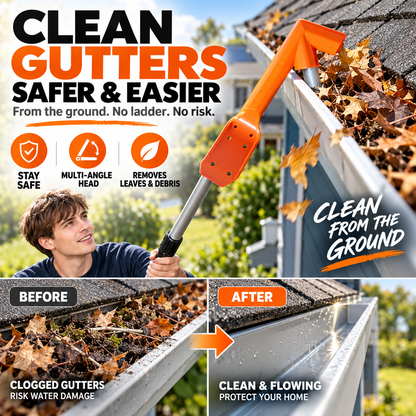 ⏰ LIMITED‑TIME 50% OFF! 🔧 No-Climb Gutter Cleaning Tool