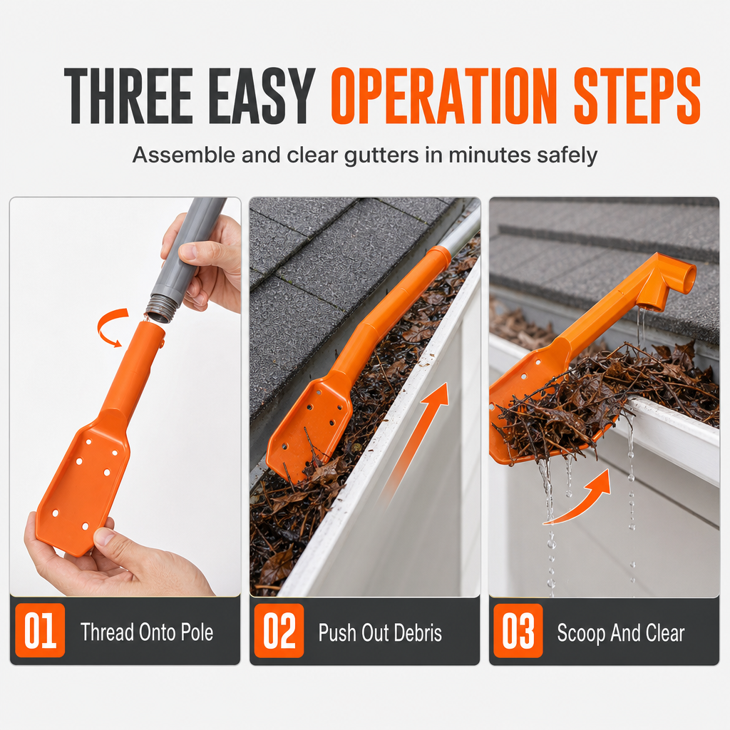 ⏰ LIMITED‑TIME 50% OFF! 🔧 No-Climb Gutter Cleaning Tool