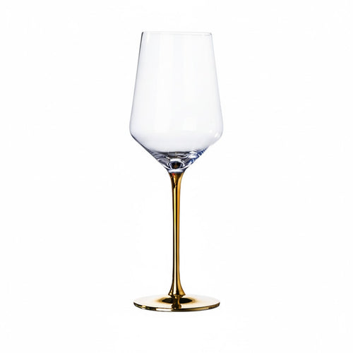 Premium Electroplated Gold Stem Crystal Glassware