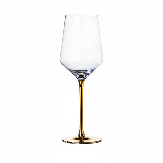 Premium Electroplated Gold Stem Crystal Glassware