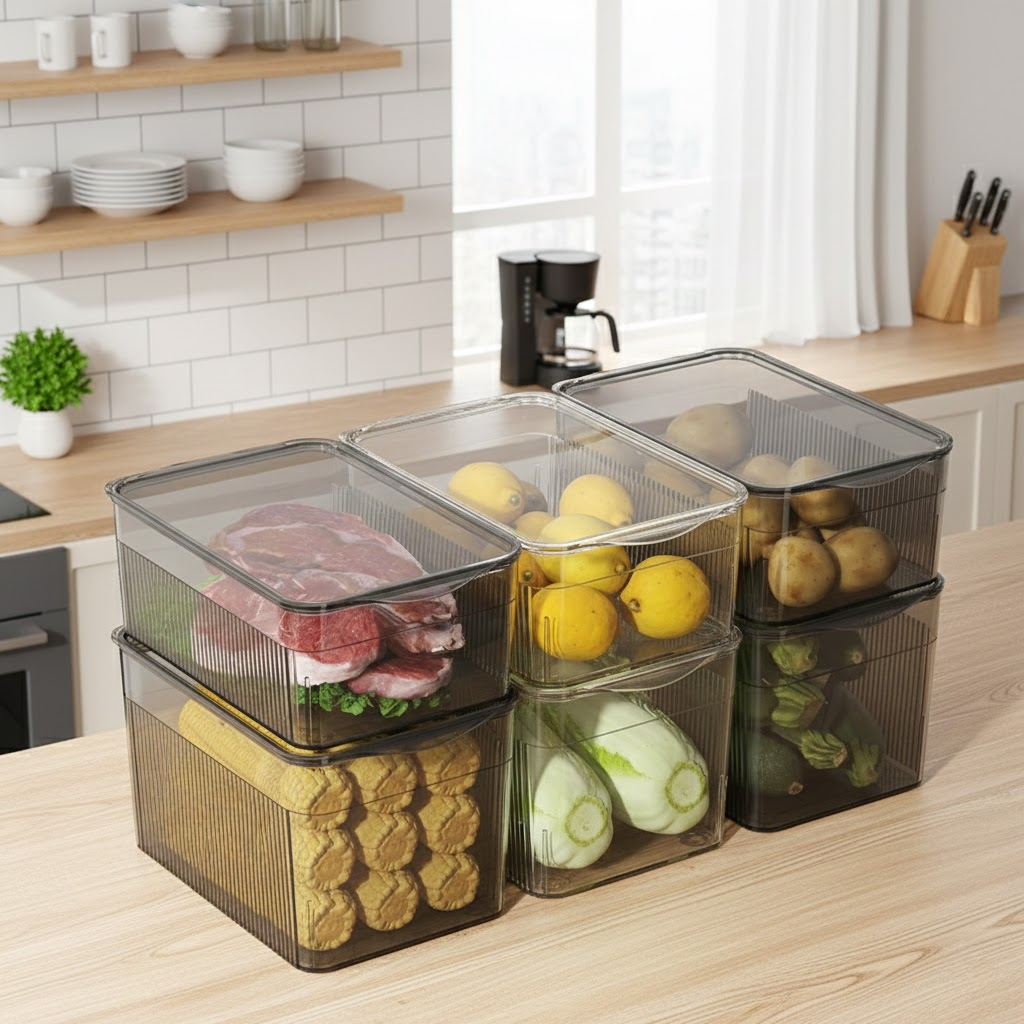 Premium PET Refrigerator Storage Containers