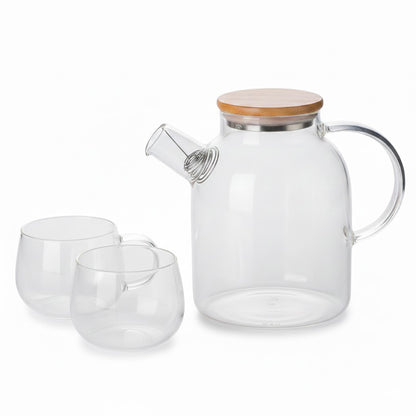 Premium Borosilicate Glass Tea and Cold Water Pitcher
